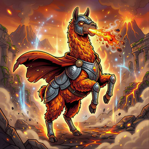 War God Llama, Divine Fighter card from Promo Cards