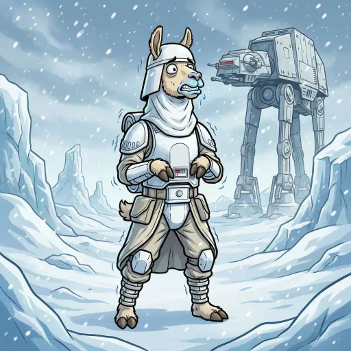 Snow Trooper Llama, Common Tank card from Llama Wars