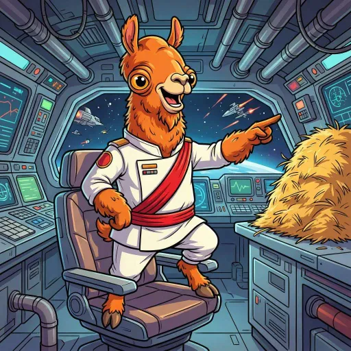 Admiral Ackllama, Rare Allrounder card from Llama Wars
