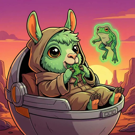 Tiny Llama, Rare Allrounder card from Llama Wars