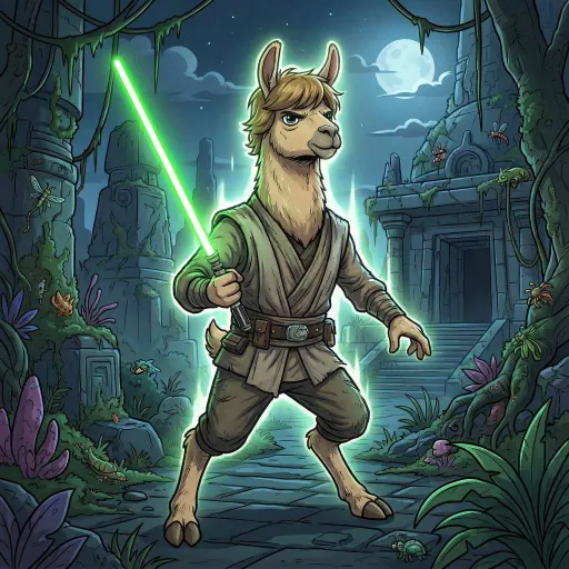Luke Skyllama, Legendary Allrounder card from Llama Wars