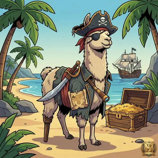 Pirate Llama, Common Fighter card from Season 1