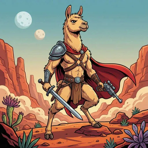 John Carter Llama, Common Fighter card from Hollywool
