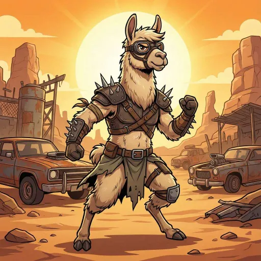 Mad Llamax, Rare Fighter card from Hollywool