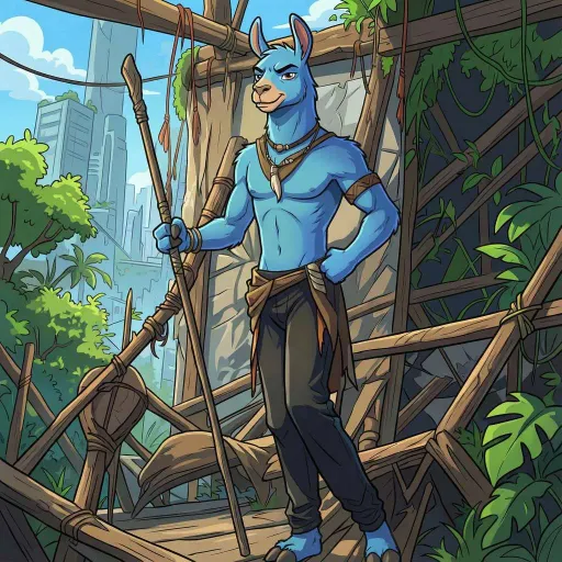 Llama'vi, Rare Fighter card from Hollywool