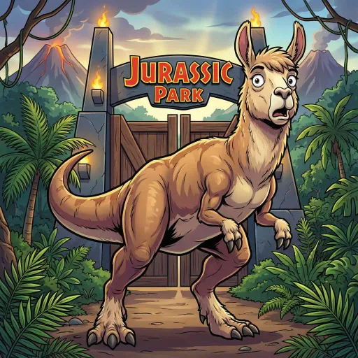 T-Rex Llama, Epic Tank card from Hollywool