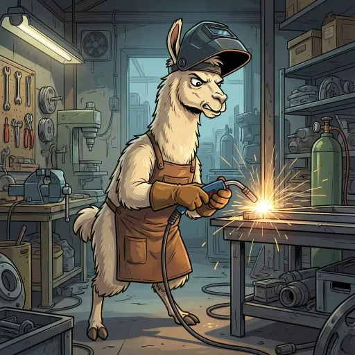 Welder Llama, Rare Fighter card from Season 2
