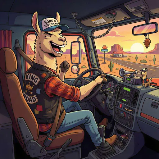 Trucker Llama, Rare Tank card from Season 2