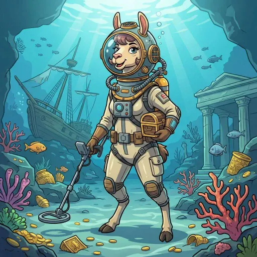 Diver Llama, Rare Fighter card from Season 2