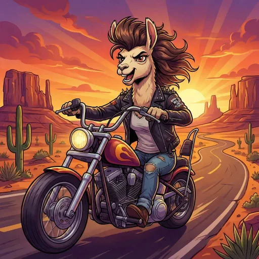 Biker Llama, Rare Fighter card from Season 2
