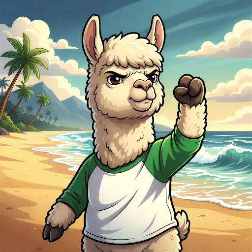Success Llama, Common Fighter card from Memes