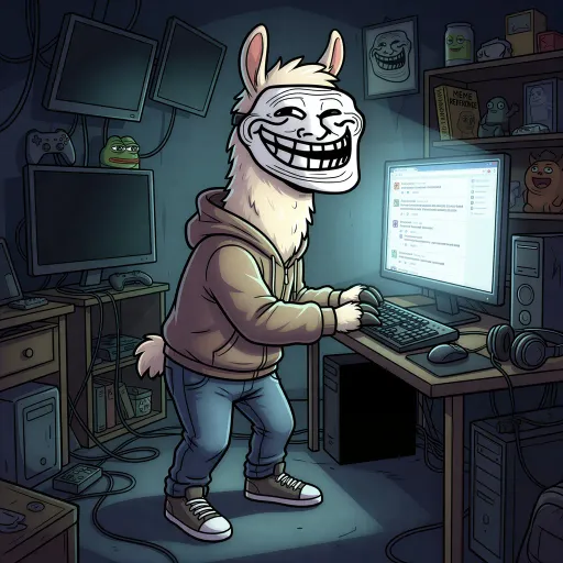 Troll Llama, Common Assassin card from Memes