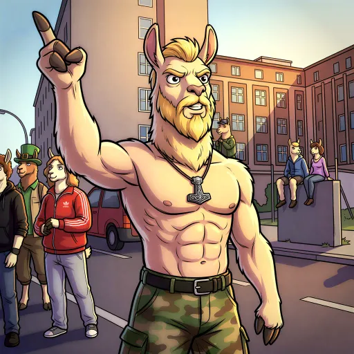 Techno Llama, Common Fighter card from Memes