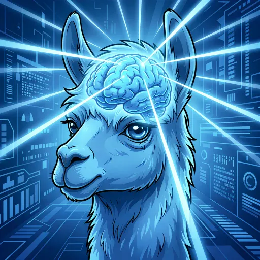 Galaxy Brain Llama, Rare Allrounder card from Memes
