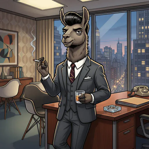 Don Draper-Llama, Rare Allrounder card from Llamavision
