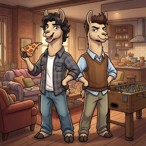 Joey & Chandler Llamas, Rare Allrounder card from Llamavision