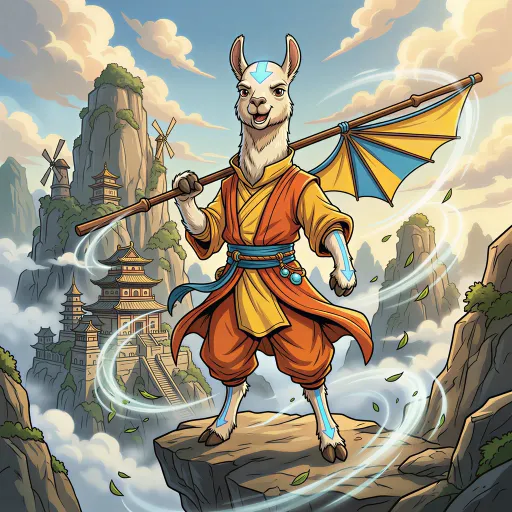 Avatar Aang-Llama, Epic Allrounder card from Llamavision