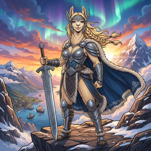 Shieldmaiden Alpaca, Common Fighter card from Season 3
