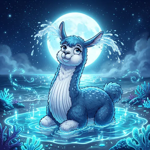 Blue Llamawhale, Common Allrounder card from Rare Fleece