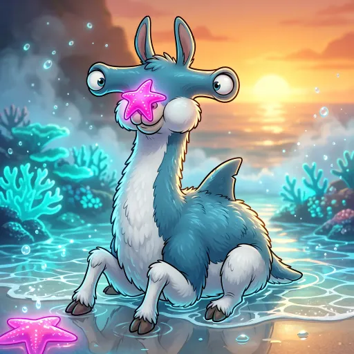 Hammerhead-Llama, Common Fighter card from Rare Fleece