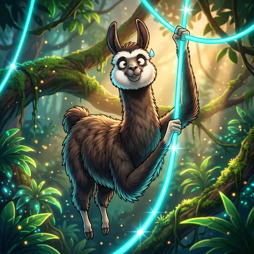 Gibbon-Llama, Rare Fighter card from Rare Fleece