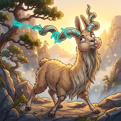 Markhor-Llama, Rare Fighter card from Rare Fleece