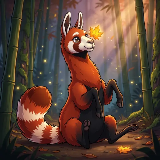 Red Panda-Llama, Rare Allrounder card from Rare Fleece