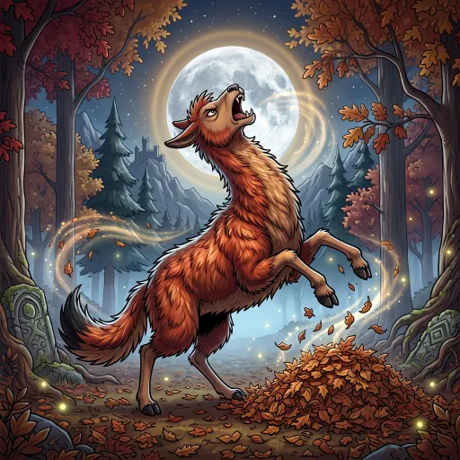 Red Wolf-Llama, Legendary Fighter card from Rare Fleece