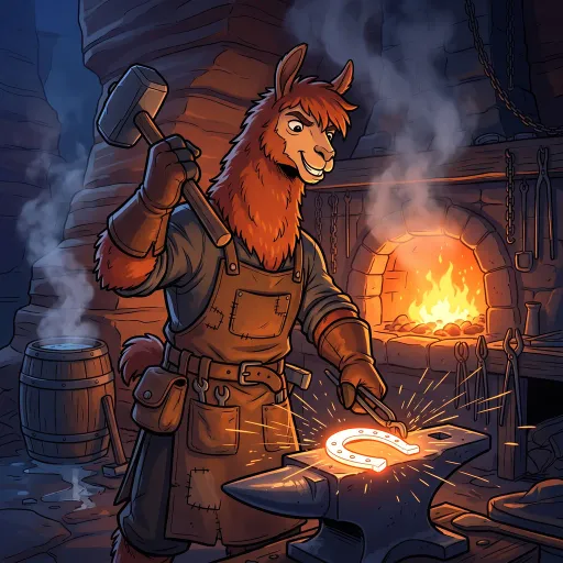Embersmith-Llama, Rare Fighter card from The Long Night