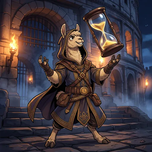 Hourglass-Llama, Rare Fighter card from The Long Night