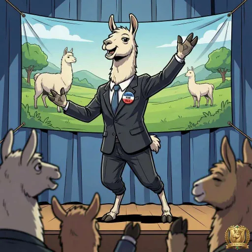 Politician Llama, Rare Fighter card from Season 1