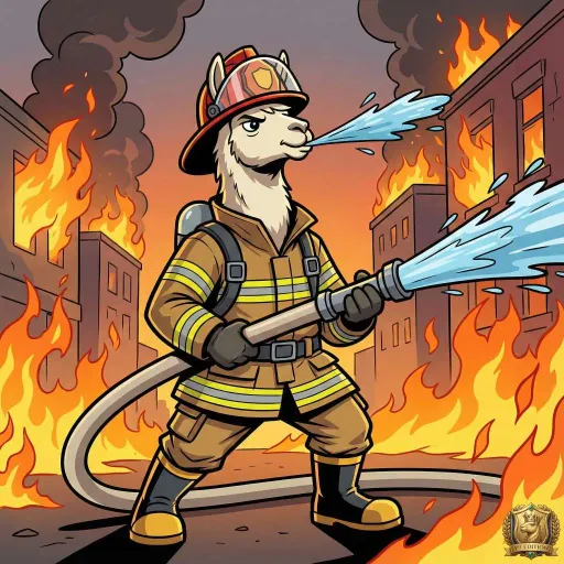 Firefighter Llama, Rare Fighter card from Season 1
